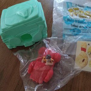 McDonald's Happy Meal Toys Vintage Bedrock Bowl-A-Rama, Fred in Car, 1993